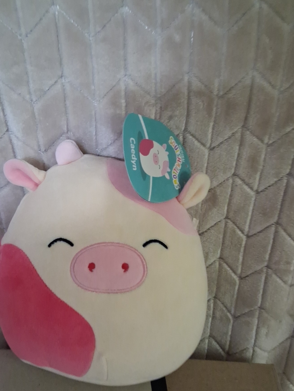 Squishmallow-Caedyn The 8" Pink Cow.